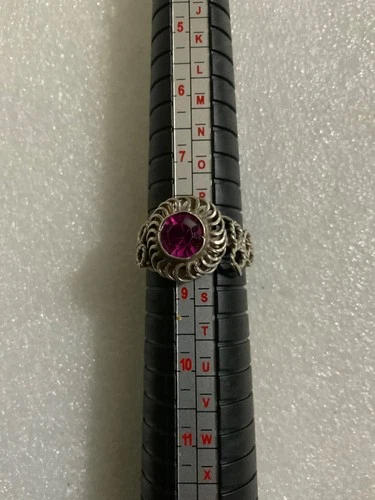 Vintage Costume Jewelry Cocktail Ring-Faux Ruby-Size 7 1/2-a