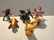 Pok mon Pikachu Charizard Mixed Lot Mini Figure Set Plastic Multicolor lot of 6