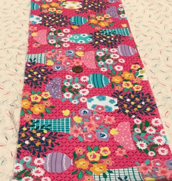 Цветы * цветные вазы * на розовый * Michael Miller * 100% хлопок остаток * 8 «x 22» - Изображение 4 из 4