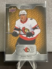 2023-24 Upper Deck Engrained Oak /349 Shane Pinto #44 Ottawa Senators
