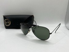 Vintage B L Ray Ban Bausch  Lomb Outdoorsman Black Aviator Sunglasses BL