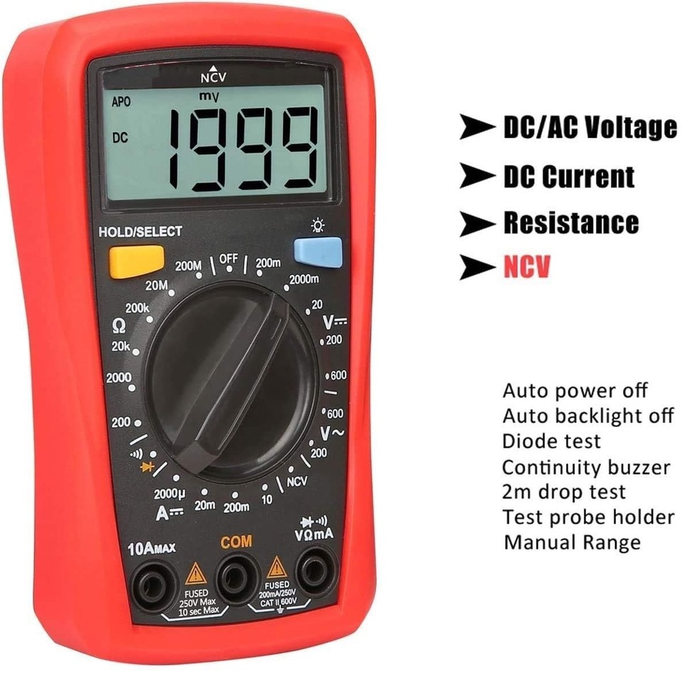 Digital Multimeter with Continuity Buzzer and Calibration Certificate ...