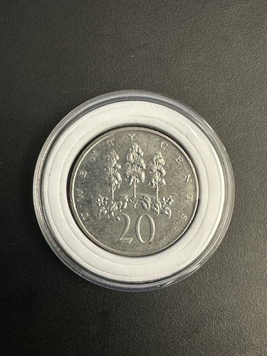 1989 Jamaica 20 Cents – Coat of Arms & Trees Design – Nickel-Brass Coin - 第 1/5 張圖片