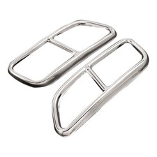 Tail Throat Exhaust Pipes Muffler Tip Frame Cover Trim Fit for Volvo S90 V90 pd