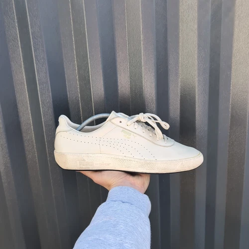 *RARO* UK 10 Scarpe da ginnastica Puma Star OG grigio crema vintage da uomo 357763 02