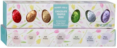 (2-Pack) Trader Joe's 2.22oz CHOCOLATE TRUFFLE EGGS Easter Limited Time BB 10/26