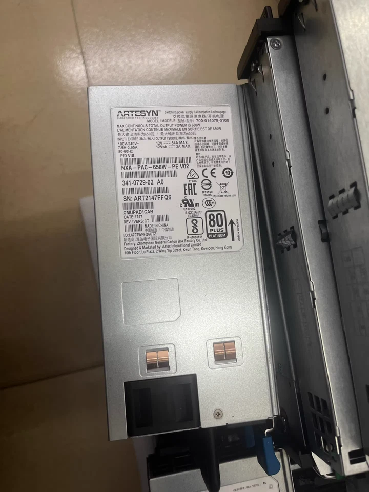 1 Stück Cisco NXA-PAC-650W-PE 650W AC Port-Side 341-0728-02 Netzteil - Bild 3 von 4