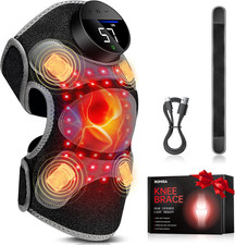 Upgraded PRO Red Light Therapy Knee Brace 4 Vibration Massage - Wireless Recha