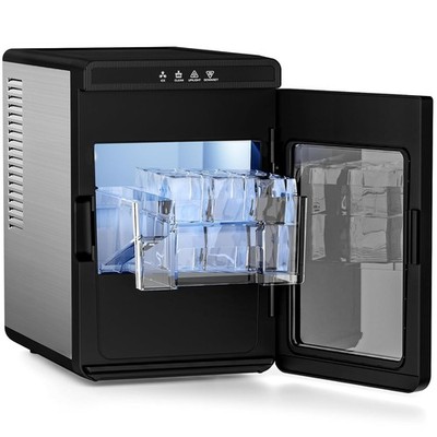 Clear Ice Cube Maker, 3 pcs in 25 mins, 150 pcs/Day, CrystalFlux Technology