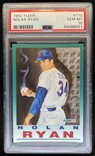 1992 Fleer Nolan Ryan #710 Rangers PSA 10 GEM MINT