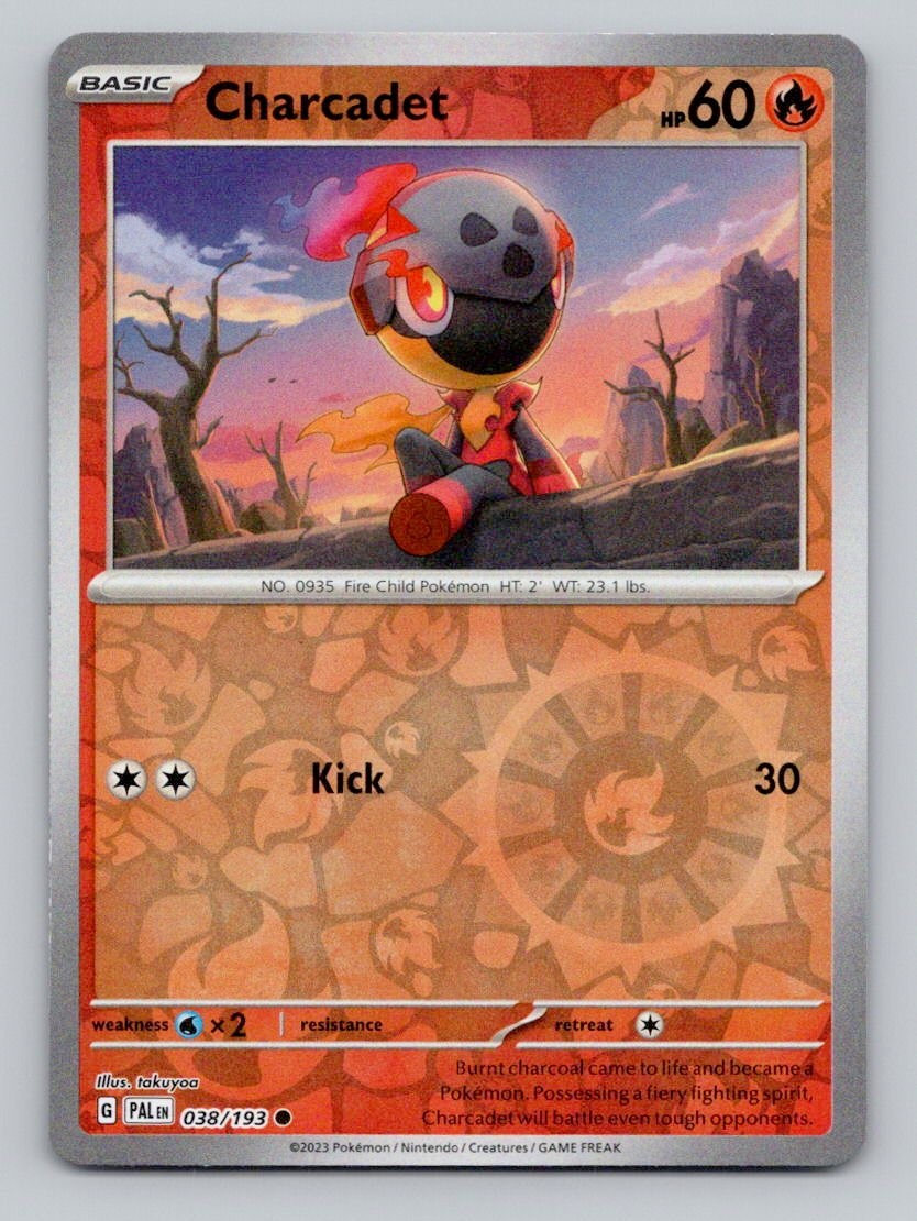 Reverse Holo Charcadet 038/193 Common SV02: Paldea Evolved Pokemon