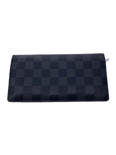 Louis Vuitton Long Wallet Portefeuille Brother Damier Graphite Blk PVC Used