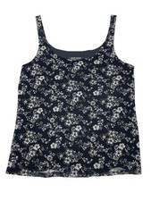 VTG Floral Layered Tank Top Size M 90s Y2K Dainty Grunge Dark Fairy Whimsigoth