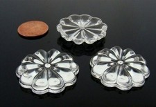2 SWAROVSKI ARTICLE 8071 CRYSTAL RAISED FLOWER 30mm. HOLED BEADS V885