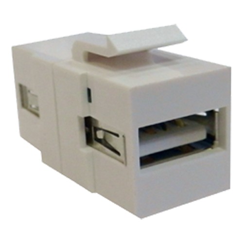 Cablenet USB 2.0 Type A Female - Female Keystone Module White