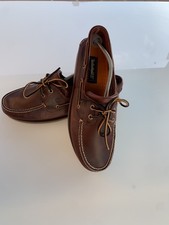 Timberland Boat Shoes Men’s USA 10.5  Brown Leather 25077 Deck Moccasin Toe