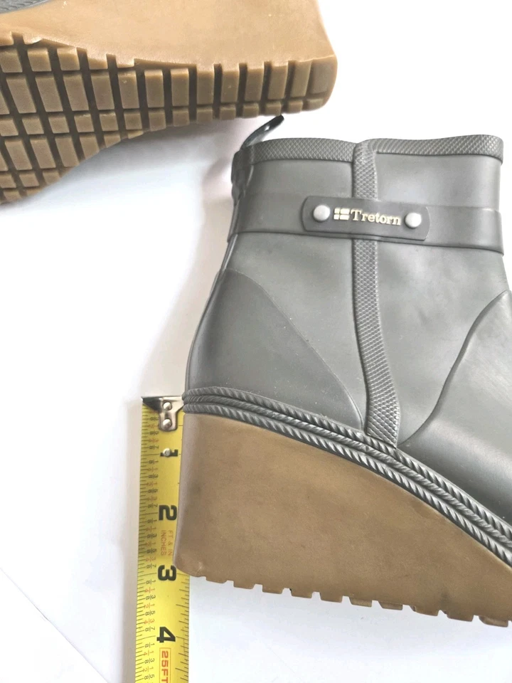 Botas de lluvia Tretorn Plask Mid para mujer EU 37 US6.5 impermeables al tobillo con cuña Foto 3 de 4