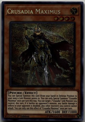 Crusadia Maximus Prismatic Secret Rare 2019 Gold Sarcophagus Tin Mega Pack MP19-