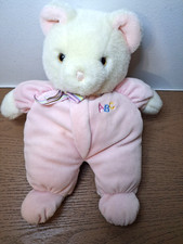 Vintage Eden Bear Pink Velour ABC Sleeper Plush