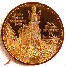 Niemcy; Medalik Paulskirche 1848/ Josef Ertl:`Liberaler`; 10,88 g