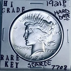 1921 P PEACE SILVER DOLLAR HI GRADE GENUINE U.S. MINT RARE KEY COIN 7708