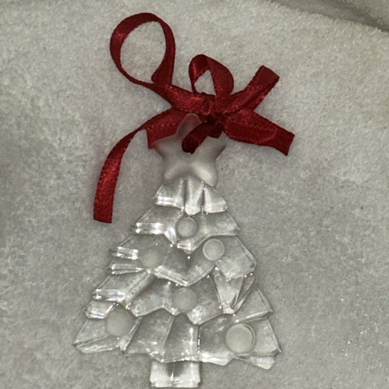 Vintage Tiffany & Co Christmas Tree Ornament 1994 Frosted Star Balls 3.5” 