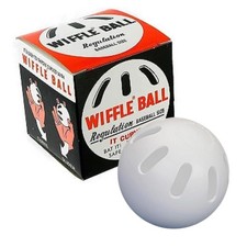 Wiffle Ball Regulation Baseball Size 2.86 inches (1 pack), White 