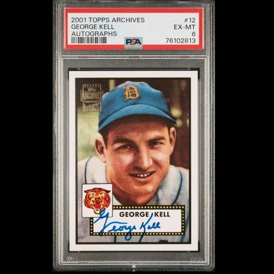 2001 Topps Archives George Kell PSA6 Signed