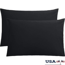 Microfiber Pillowcases 20x30 Inch Set of 2 Stain Resistant Soft Bedding New