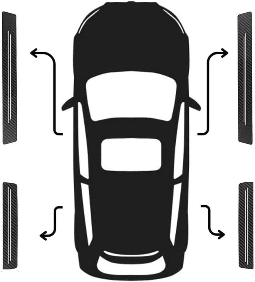 4PCS Door Sill Protector Carbon Fiber Premium Leather Cover Fit for Suzuki Aerio Foto 3 de 4