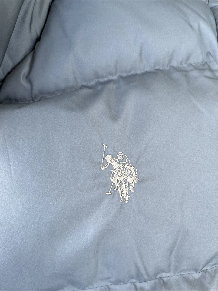 U.S. Polo Assn Mens Sleeveless Puffer Vest Jacket Size 4X Gray - Image 3 of 4