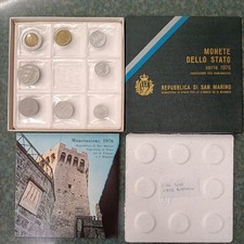 SAN MARINO SERIE 8 PEZZI FDC   1976 Set e 500 Lire Bimetallico 1994  NO  ARGENTO