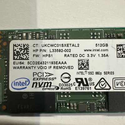 Intel SSDPEKNW512G8H 512GB 2280 M.2 NVMe Solid State Drive SSD | eBay