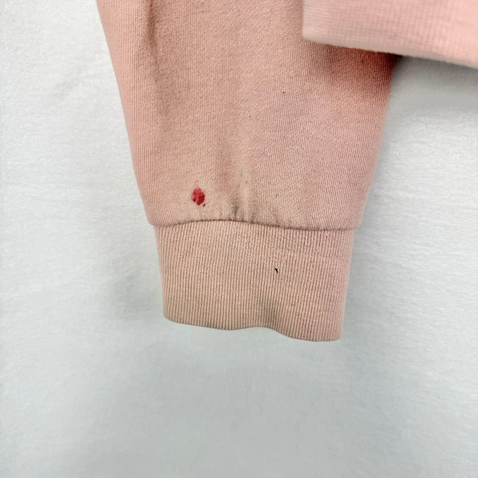 Reflex Hoodie Womens XL Pink Cropped Pullover Embroidered Heart Sweatshirt - Image 4 of 4