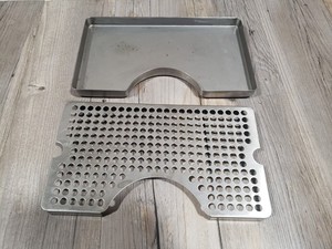 12" x 7" Kegerator Tower Cutout Drip Tray Stainless Steel Removable Grate