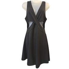 Express Womens Black Sleeveless Cut-Out Crossover Dress 10 Party Evening Wear