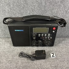 Grundig S450DLX Portable AM FM Shortwave Field Radio LCD Backlight w/ Cord Strap