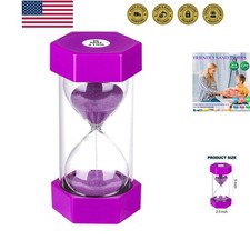 Sand Hourglass Timer 30 Minute: Plastic Sand Clock 30 Minutes, Small Purple S...