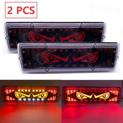 2PCS LED Tail Brake Turn Signal Tail Lights for Trucks Trailers 12V 24V