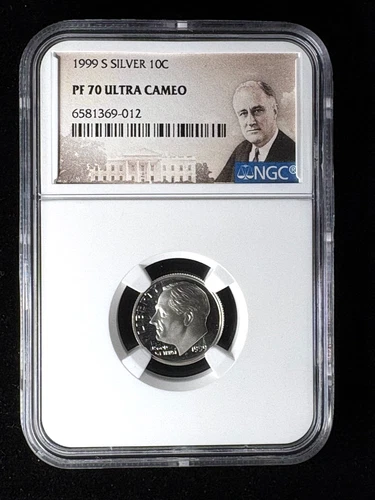 1999 S SILVER roosevelt dime PF70 ULTRA CAMEO