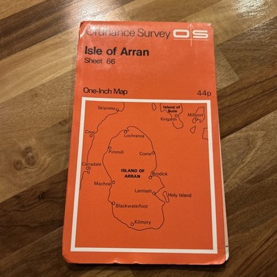 ISLE OF ARRAN Ordnance Survey One Inch Sheet 66 1956 lambash Brodick  