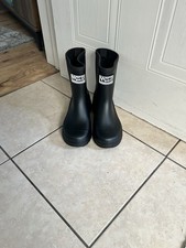 Image of Hunter Ankle Wellies Women’s Size 6 Black Wellington Boots Wellingtons
