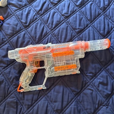 Nerf Modulus Ghost Ops Shadow ICS-6 Clear Dart Blaster with Barrel