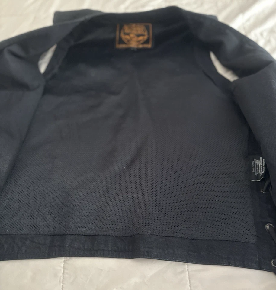 Milwaukee Performance Black Denim w/Side Lacing Biker Vest & Snap Front - Med - Image 2 of 4