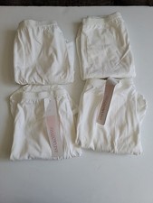 Lot Of 4 Shadowline Panties Size 8 High Rise 100 COTTON Off White NEW