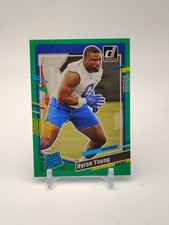 2023 Panini Donruss Byron Young #355 Press Proof Green RC Rated Rookie Rams