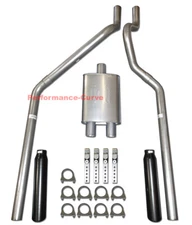04-08 Dodge Dakota 3.7 4.7 Mandrel Bent Dual Exhaust w/ Big Max Turbo Muffler