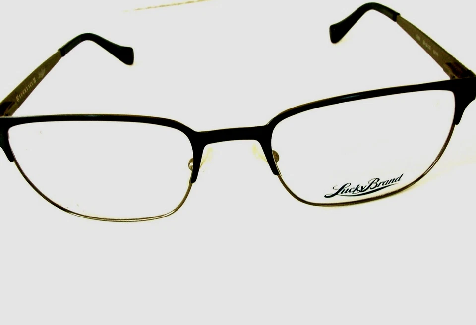 NUEVO MARCO DE GAFAS DE LUCKY BRAND AZUL MARINO OVALADO BORDE COMPLETO METAL HOMBRE 53-19-145 Foto 3 de 3