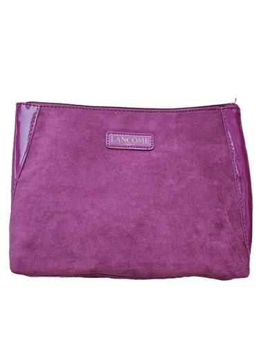 Women's Lancôme Paris Zip Up Makeup Bag Clutch Pouch Royal Purple Color
