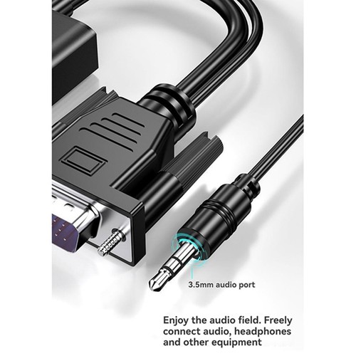 VGA To HDMI Converter 1080P HD Adapter Audio Video Output For HDTV Laptop PC TV - Bild 5 von 14